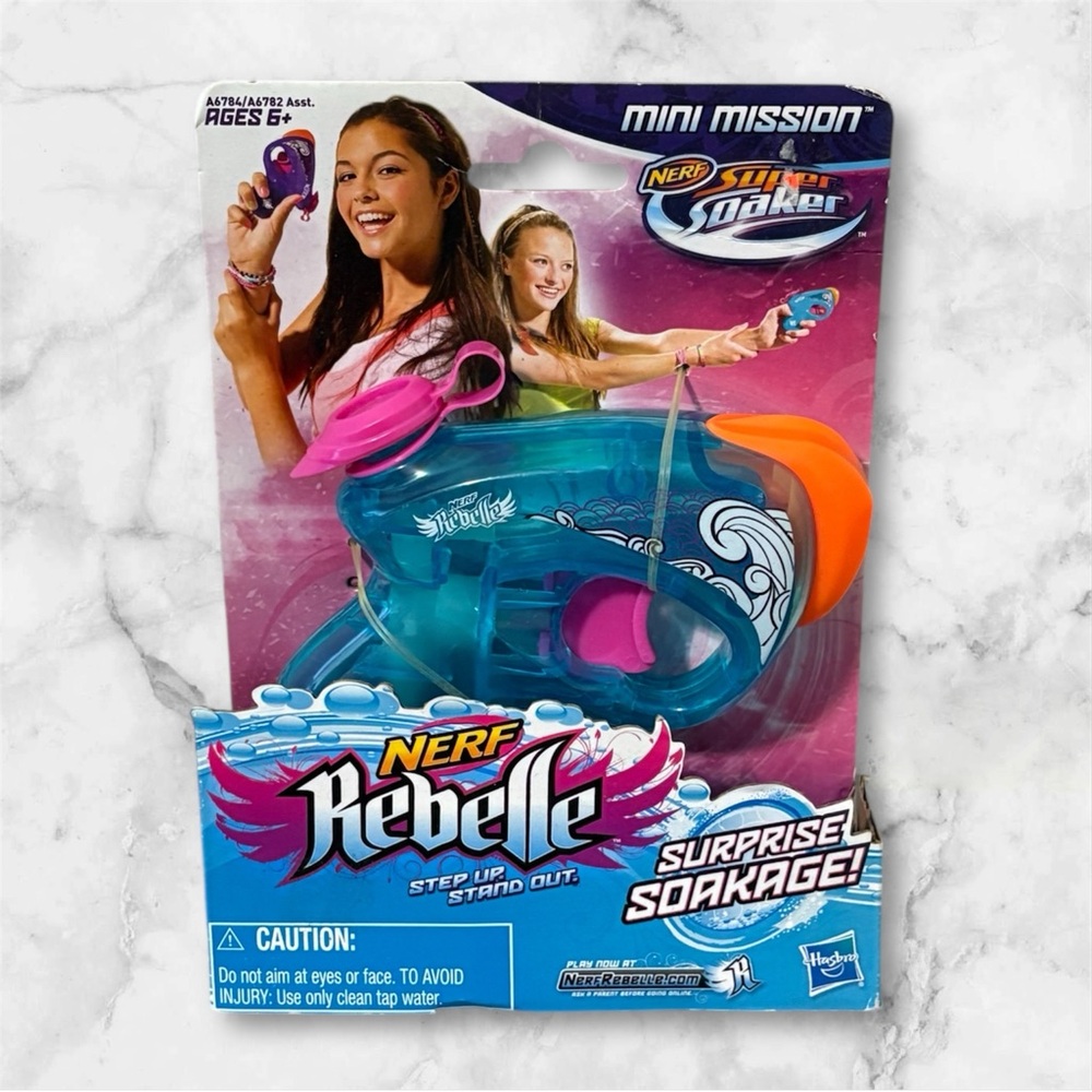 🌊 [BRAND NEW] NERF REBELLE BLUE WAVES MINI MISSION SUPER SOAKER WATER GUN TOY🌊